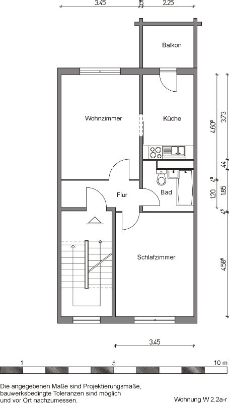 schöne 2-Raumwohnung mit Badewanne - Photo 2